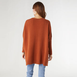 Heavenly-Luxe Relaxed Cable Knit Sweater - Rust