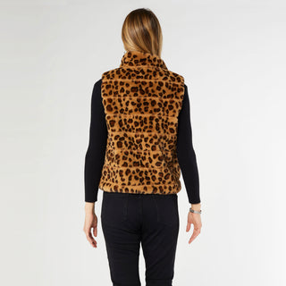 Ronan Faux Fur Vest - Cheetah