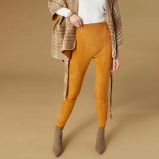 Madigan Faux Suede Legging - Camel