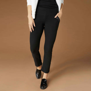 Jasmine Zip Pocket Flare Legging - Black