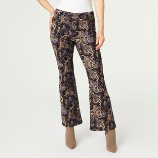 Draco Printed Flare Pant - Black Printed