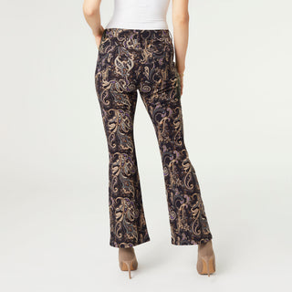 Draco Printed Flare Pant - Black Printed