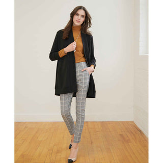 Wylda Stretch Plaid Pant - Black/Cream