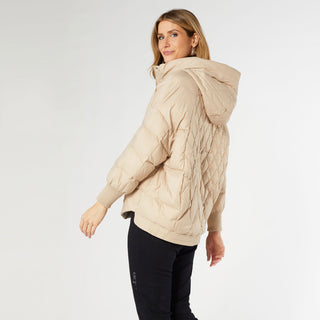 Londyn Relaxed Down Quilted Jacket - Beige