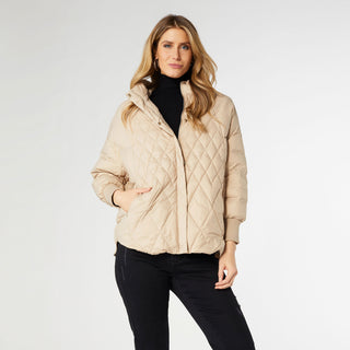 Londyn Relaxed Down Quilted Jacket - Beige