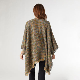 Presley Brushed Multi Plaid Cardigan - Vineyard Green