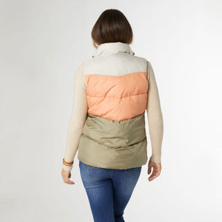 Jaylini Colorblock Puffer Vest - Canyon Sunset