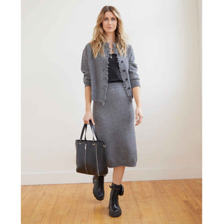 Celleste Sweater Skirt - Charcoal