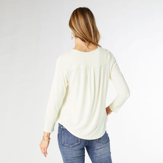 Erin Long Sleeve Tee - Pearl