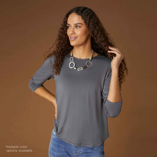 Erin Long Sleeve Tee - Pearl