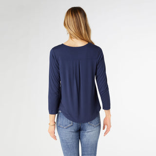 Erin Long Sleeve Tee - Dark Navy