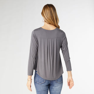 Erin Long Sleeve Tee - Slate