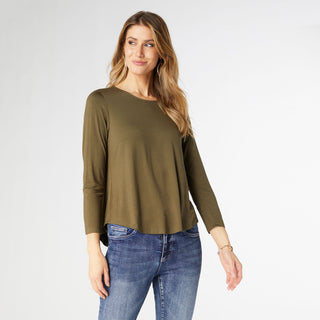 Erin Long Sleeve Tee - Olive Night