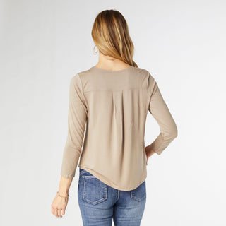 Erin Long Sleeve Tee - Taupe