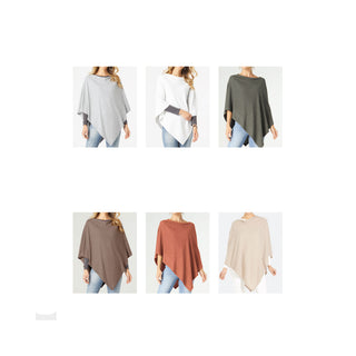 Lightweight Brushed Poncho Assortment Pack - Mixed