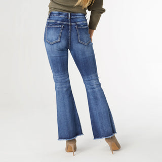 EverStretch Flare with Inset Seam - Dark Denim