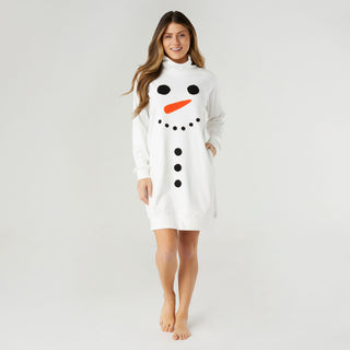 Snug Haven Snowman Night Dress - White