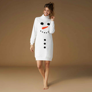 Snug Haven Snowman Night Dress - White