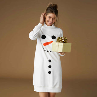 Snug Haven Snowman Night Dress - White