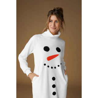 Snug Haven Snowman Night Dress - White