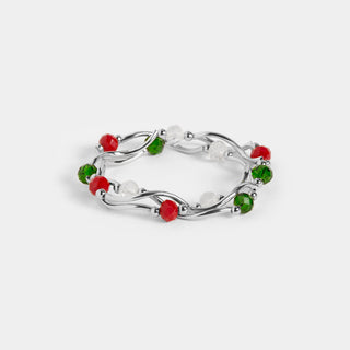 Christmas Curly Stretch Bracelet - Silver