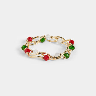 Christmas Curly Stretch Bracelet - Gold