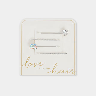 Shelby Hair Clip - Silver/Clear