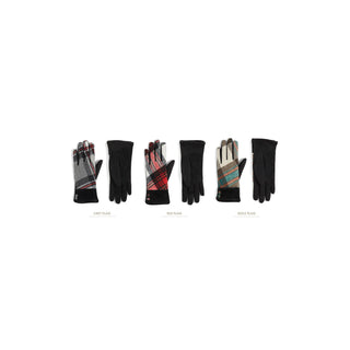 Fur Cuff Plaid Touchscreen Gloves Assortment Pack - 