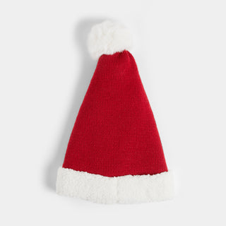 Sherpa Trim Santa's Hat - Red