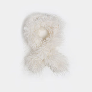 Shaggy Pull through Scarf - Winter White