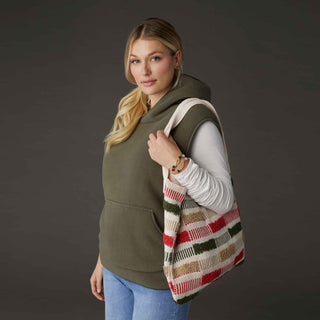 Christmas Shopper Tote - Red/Green Check