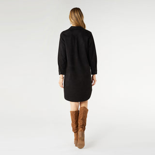 Charlie Faux Suede Dress - Black