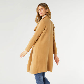 Heavenly-Luxe Long Open Cardigan - Camel