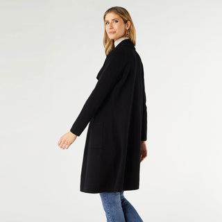 Heavenly-Luxe Long Open Cardigan - Black