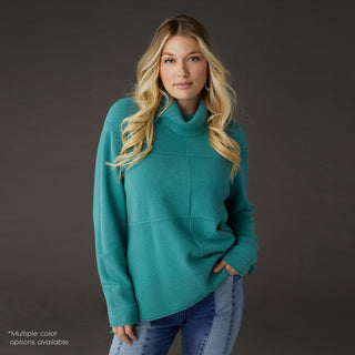 Heavenly-Luxe Turtleneck Sweater - Navy