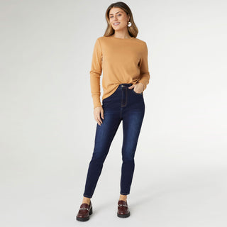 EverStretch High Rise Skinny Ankle - Indigo Dark Denim