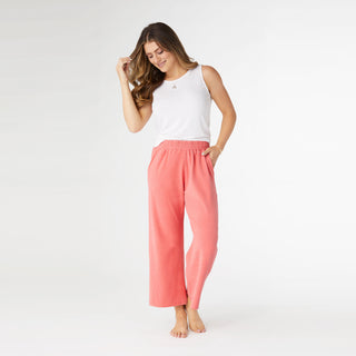 Weekend Brushed Pocket Crop - Coral