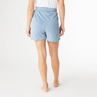 Weekend Brushed Ribbed Pocket Shorts - Sky