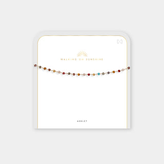 Beaded Chain Anklet - Gold