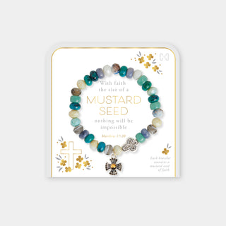 Mustard Seed Bracelet - Teal Multi