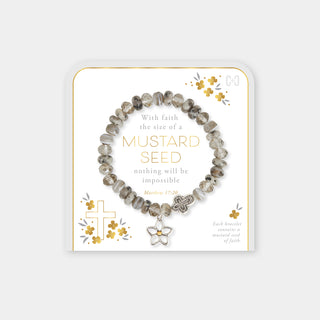 Mustard Seed Bracelet - Grey