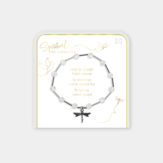 Spiritual Messenger Bracelet - Silver Dragonfly