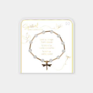 Spiritual Messenger Bracelet - Gold Dragonfly