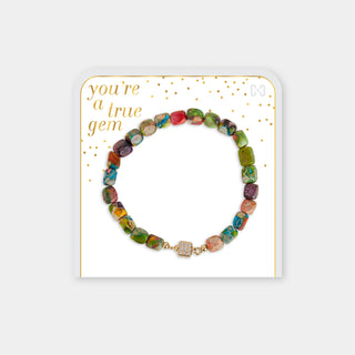 You're a True Gem Bracelet - Green Multi