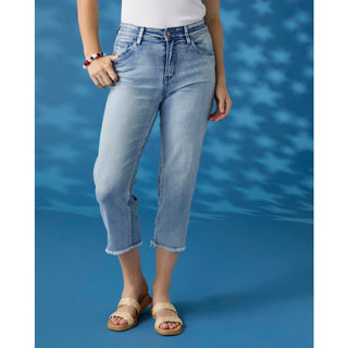 Ruth Straight Leg Fray Bottom Capri