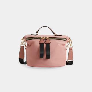 Mariah Chunky Zipper Crossbody - Lt. Rose