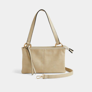 Moira Double Compartment Crossbody - Almond