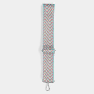 Interchangeable Bag Strap - Lavender/Aqua Stripes