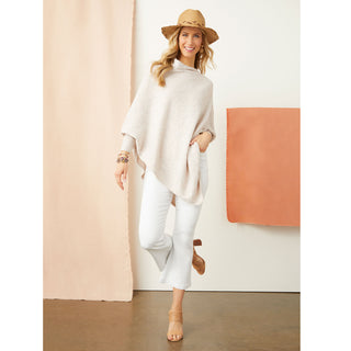 Dylan Sweater Poncho - Sand