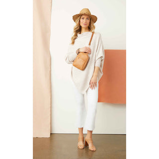 Dylan Sweater Poncho - Sand